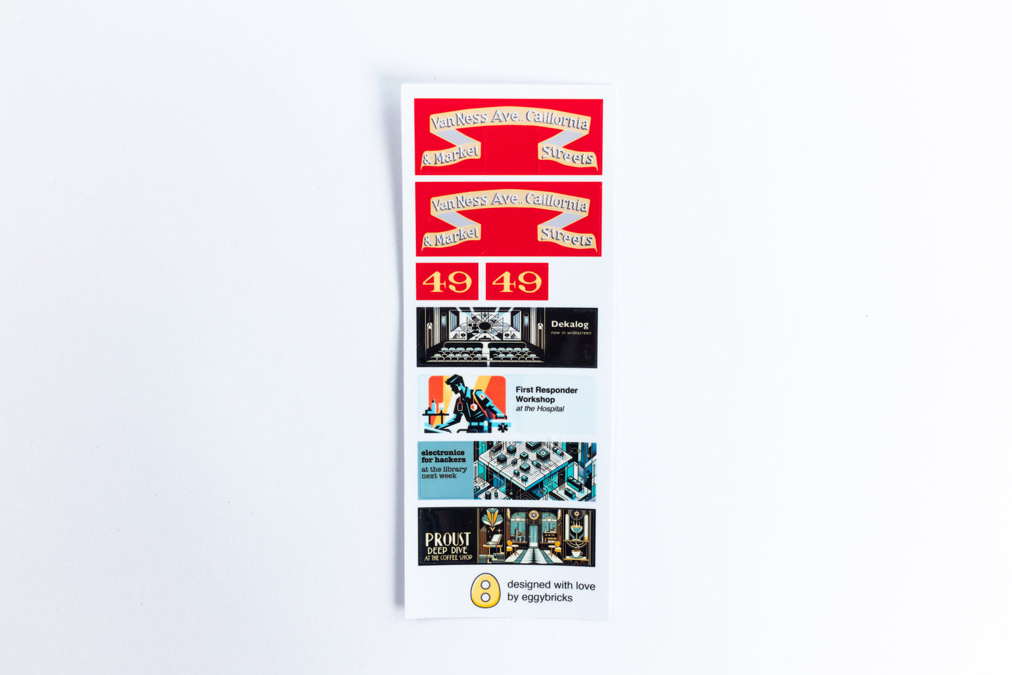 Printed Stickers Only for San Francisco Cable Car