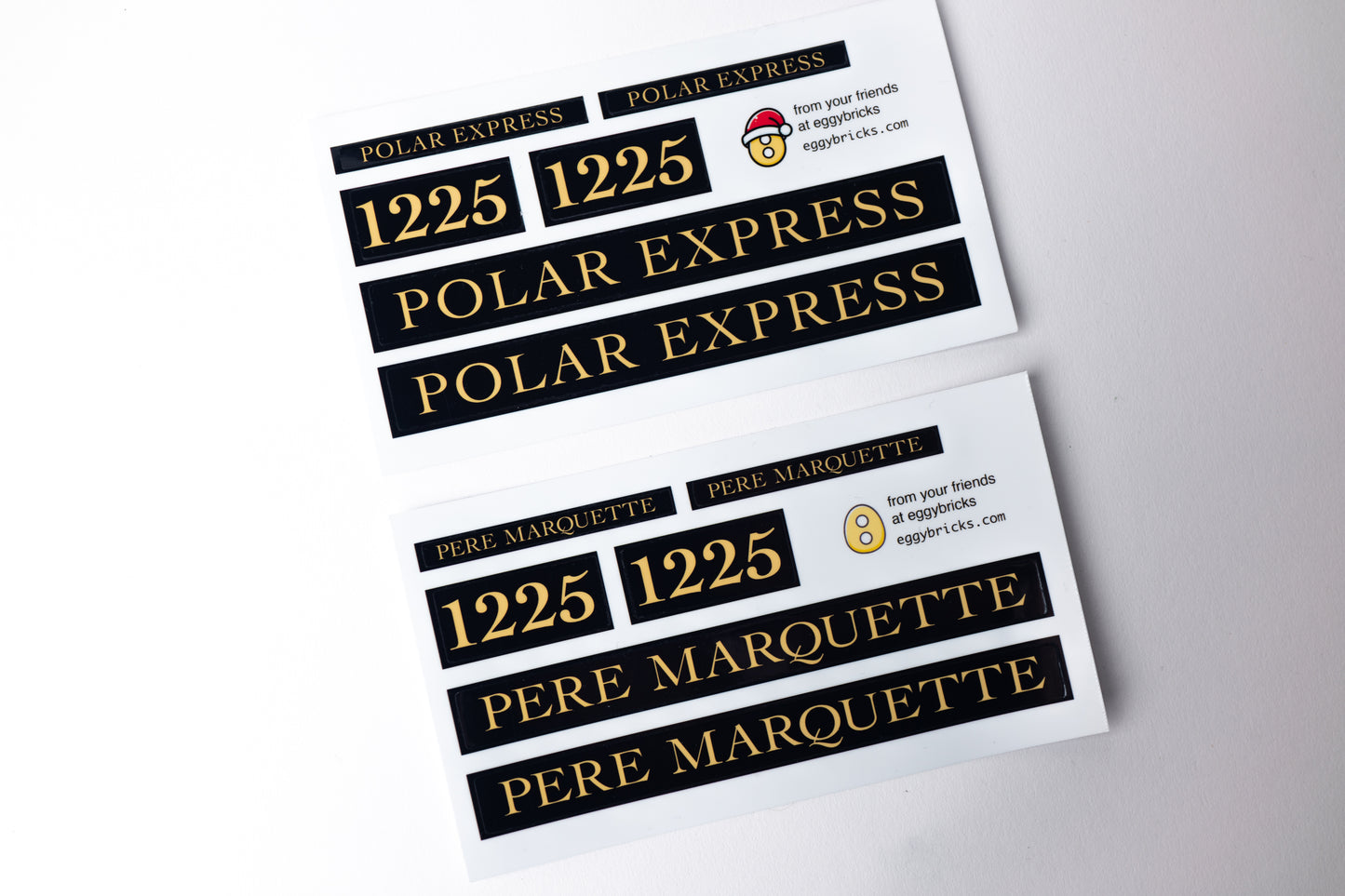 Polar Express (Pere Marquette 1225) Steam Locomotive, Instructions + Stickers ONLY