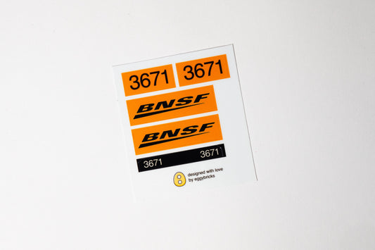 Printed Stickers Only for BNSF Freight Locomotive (GE ET44AC)