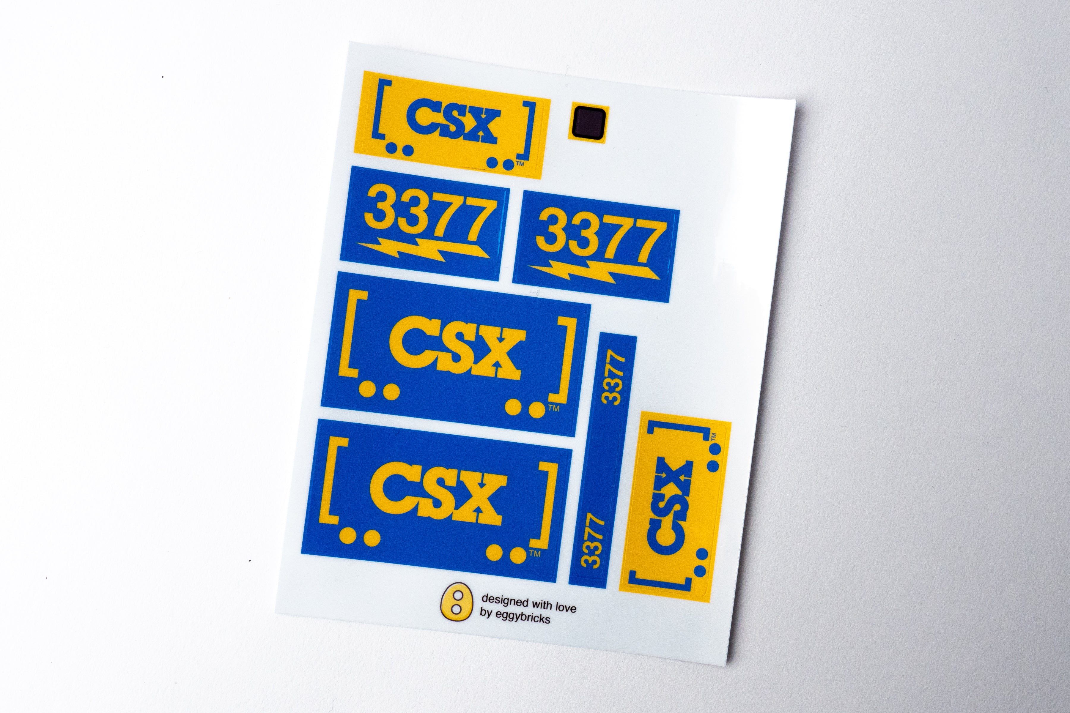 Printed Stickers Only for CSX Freight Locomotive (GE ET44AC) – eggybricks