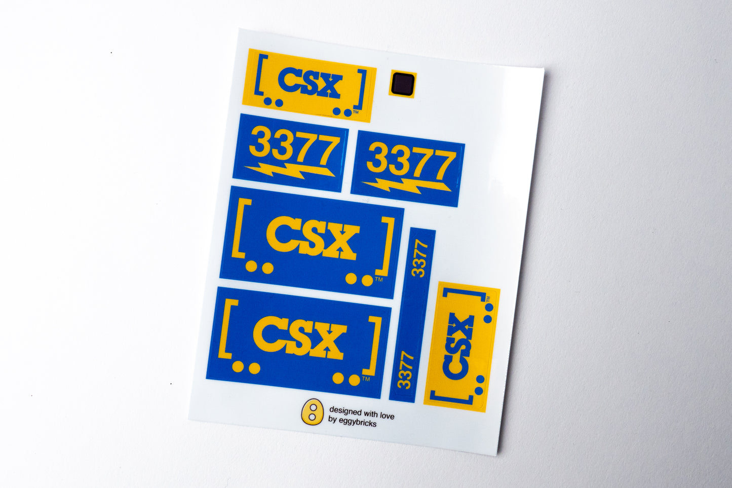 CSX Freight Locomotive, Instructions + Stickers ONLY