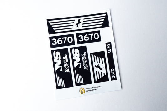 Printed Stickers Only for Norfolk Southern Freight Locomotive (GE ET44AC)