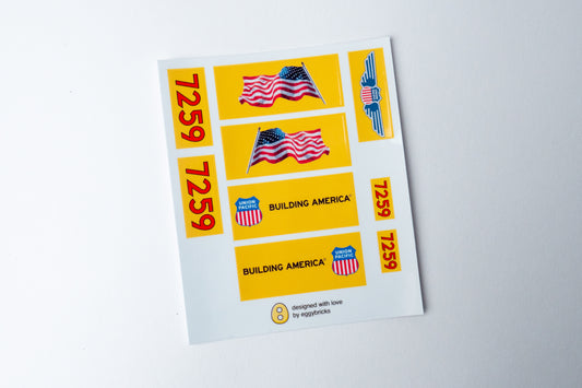 Printed Stickers Only for Union Pacific Freight Locomotive (GE ET44AC)