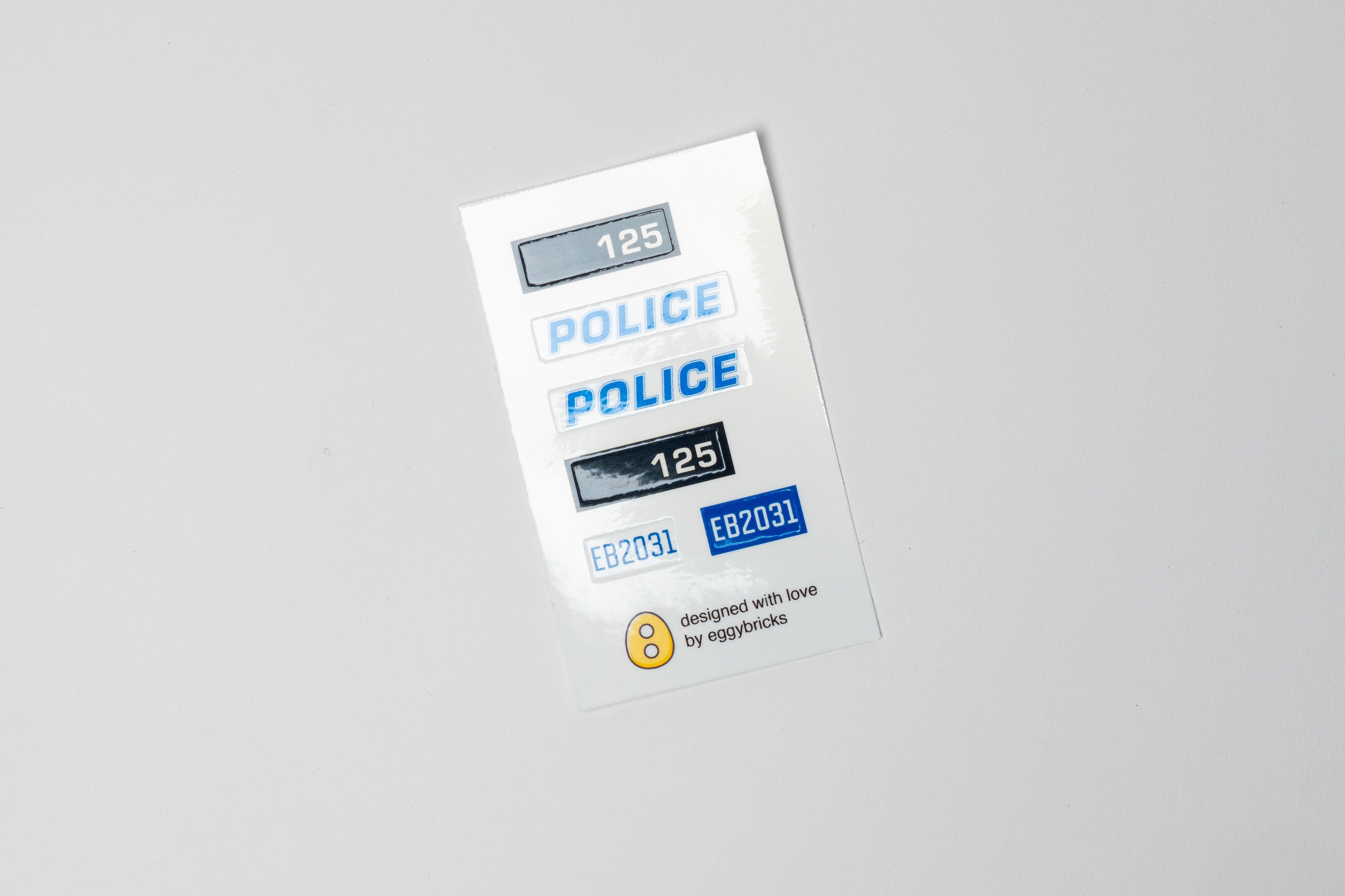 Printed Stickers Only for American Police Car – eggybricks