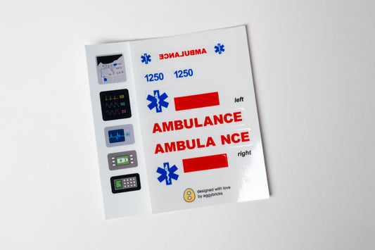 Printed Stickers Only for Ambulance