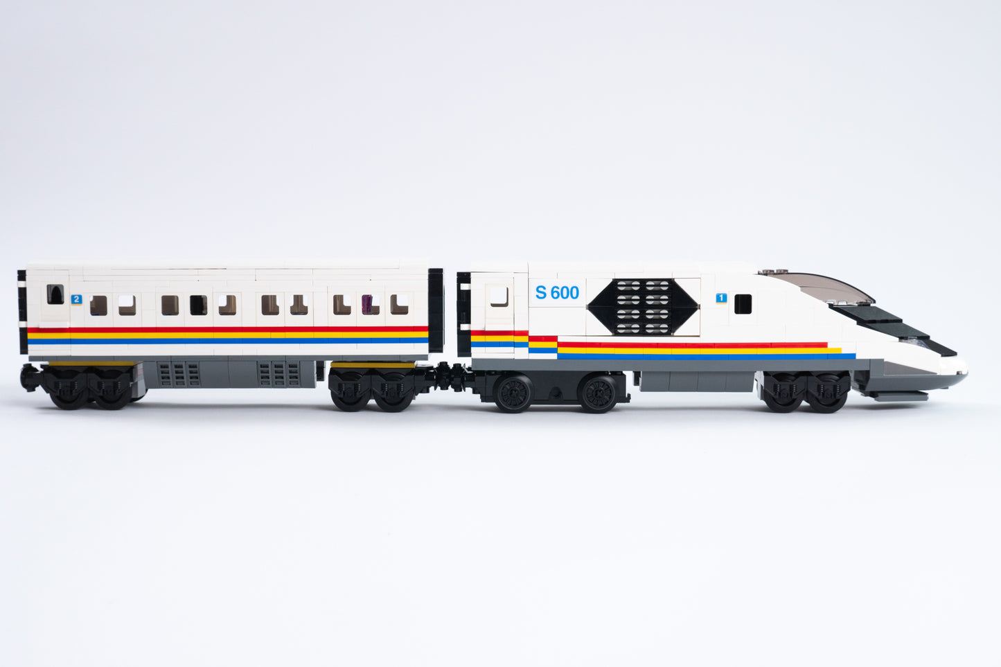 Intercity Passenger Train (Shinkansen-Lite), Minifig-Scale (Instructions + Stickers ONLY)